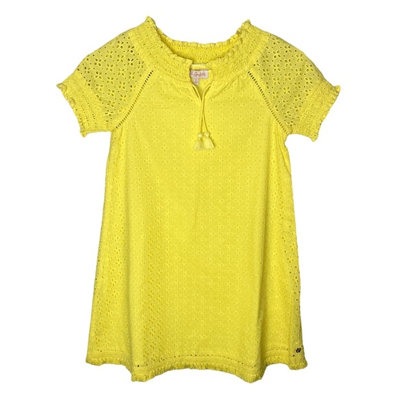 Lili Gaufrette Girls Yellow Dress Size 8 - Picture 1 of 6